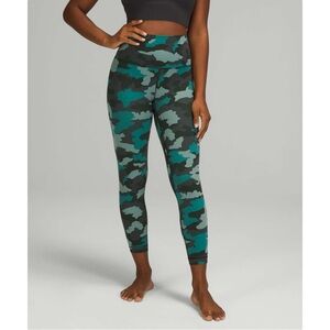 Lululemon Align High-Rise Pant - Green Gray Camouflage Camo Print Leggings sz 6